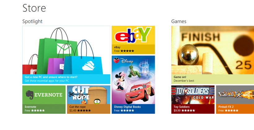 Windows Store for Windows 8 detailed