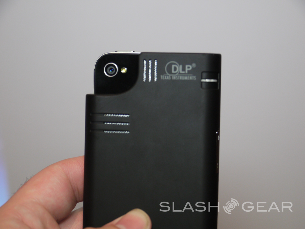 Brookstone iPhone 4 DLP Projector Sleeve HandsOn SlashGear