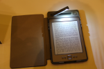 Solar lighted cover for Kindle