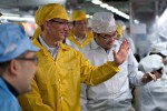 Apple CEO Tim Cook tours Foxconn factory in China