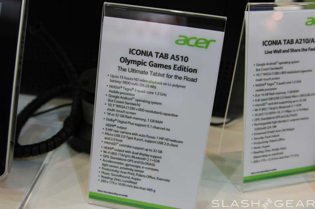 Acer Iconia Tab 510 Olympic Gamed Edition HandsOn At Computex SlashGear
