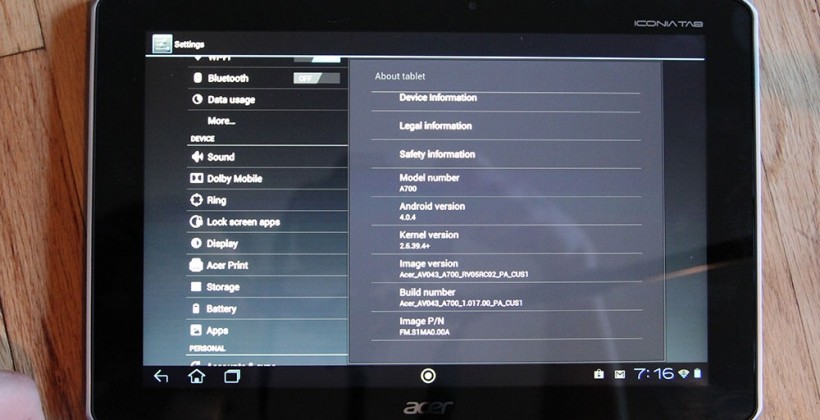 Acer Iconia Tab A700 Review