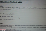 LTE BlackBerry PlayBook due on July 31st for $550