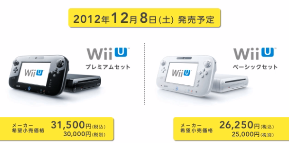 Wii U pricing in Japan set at around $300