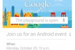 Google sends out invites to October 29 Android event