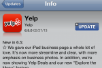 Yelp for iOS updates with improved iPad business page, social features