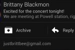 Gmail updated for Jelly Bean – notifications pulldown reply activated
