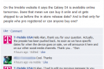 T-Mobile GALAXY S 4 online availability delayed due to inventory issues