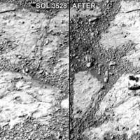 Mars rock appears out of seemingly nowhere in Opportunity rover image