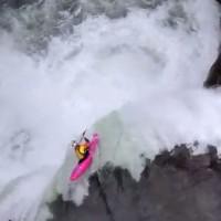 GoPro and an insane kayaker paddle down a 60-foot waterfall