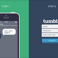 Tumblr two-factor authentication uses password and mobile code