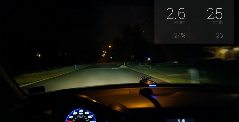 Glass HUD app pits wearable against driver distraction doubts