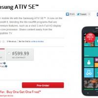 Samsung ATIV SE hits Verizon pre-order