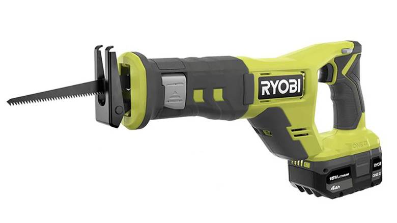 A stock image of a Ryobi reciprocating saw