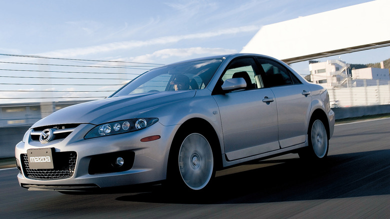 Mazda Mazdaspeed 6 driving at high speeds