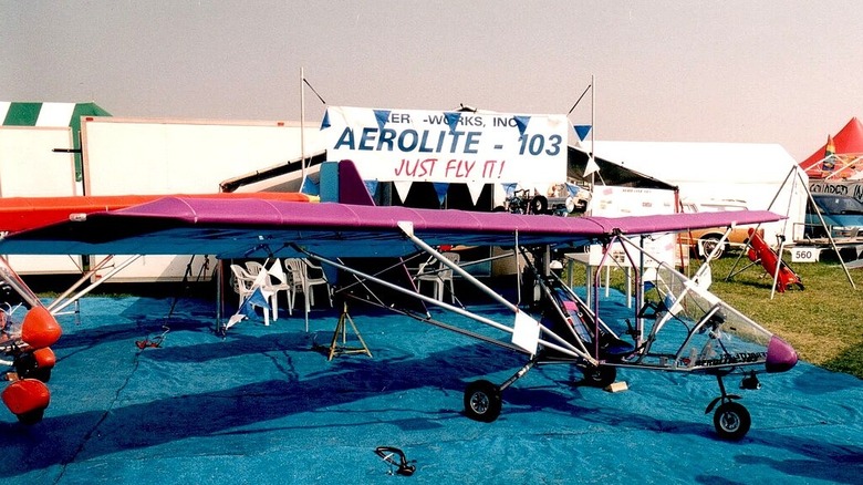 An Aero-Works Aerolite 103 ultralight at AirVenture Oshkosh 2001
