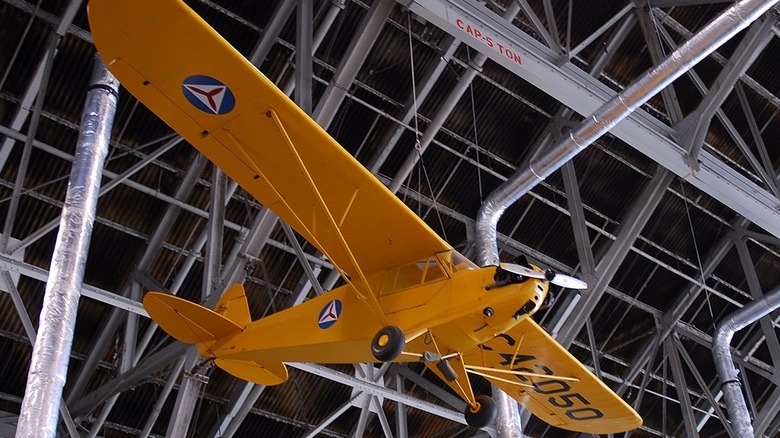 Piper J-3 Cub on display