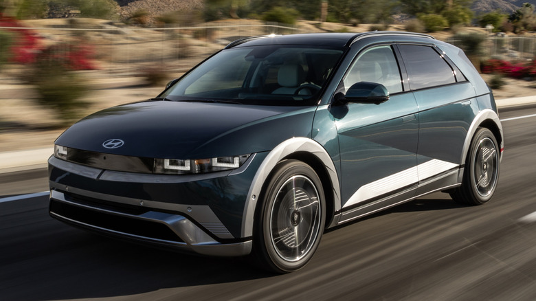 Hyundai Ioniq 5 at speed.
