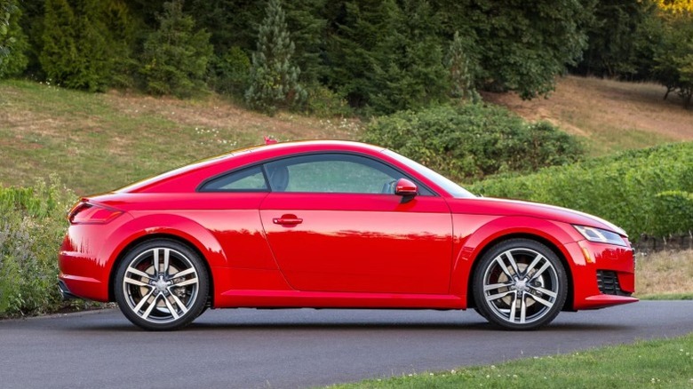A red Audi TT