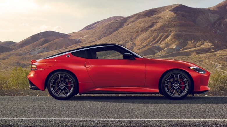 A red 2025 Nissan Z