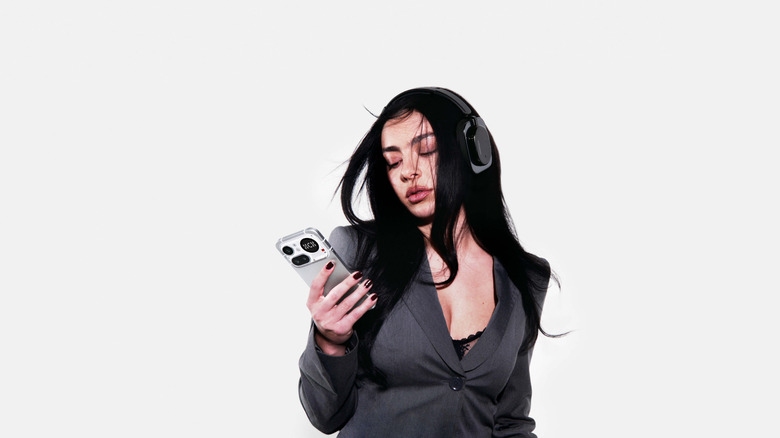 a girl using the Nothing Phone 4A Pro