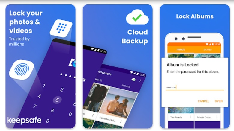 keepsafe photo vault app screenshots