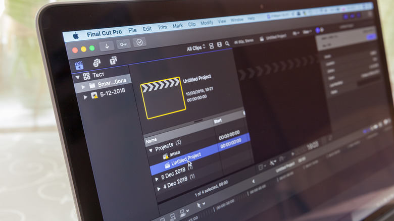 Final Cut Pro on a MacBook