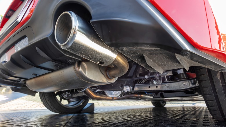 Close up of car exhaust