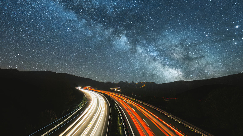 Slow shutter speed timelapse at night
