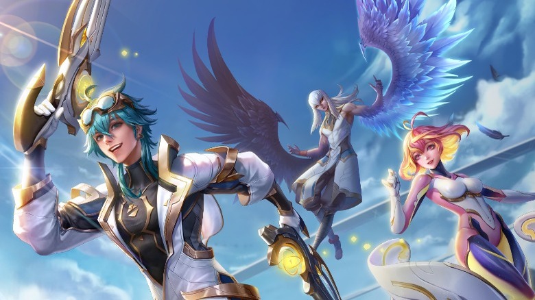 Characters from Arena of Valor running