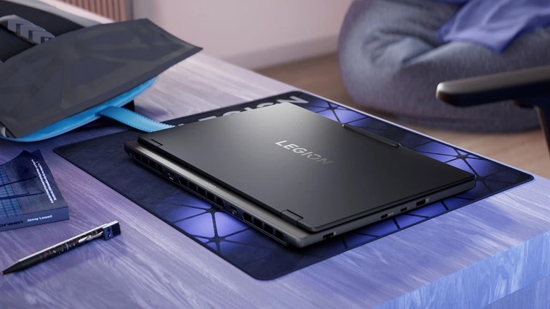 Lenovo Legion 5i Gen 10 kept on a deskmat