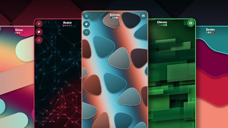 Tapet customization screen