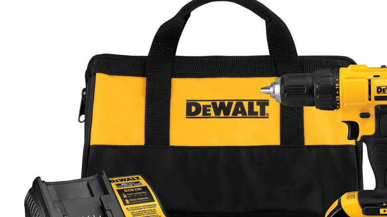 The DeWalt 20V MAX Cordless Drill/Driver Kit is pictured on a white background.