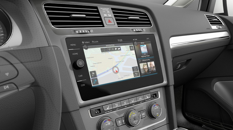A photo of the Volkswagen Golf interior