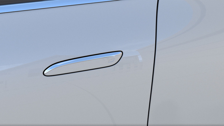 A Mercedes-Benz hidden door handle