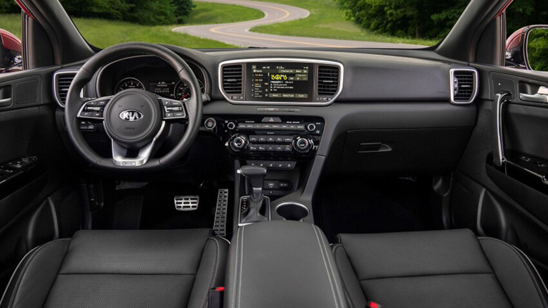 The interior of a 2022 Kia Sportage