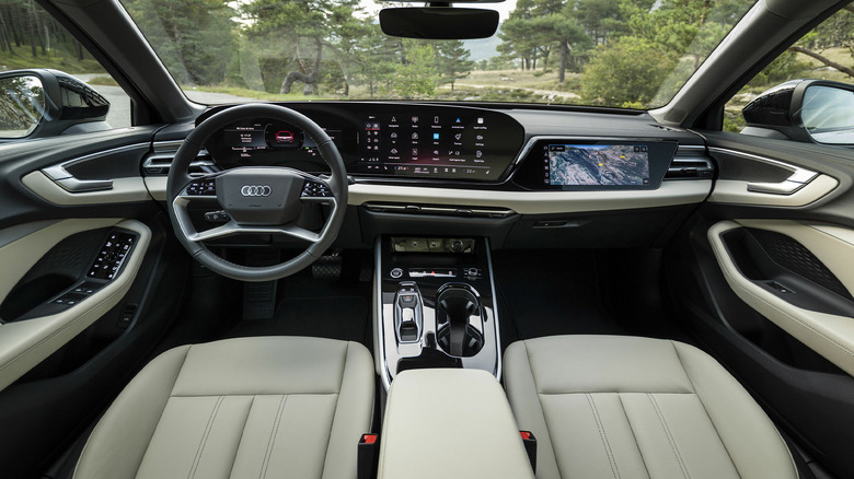 The interior space of an Audi A5