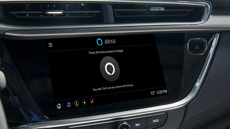 Amazon Alexa on a Buick infotainment display