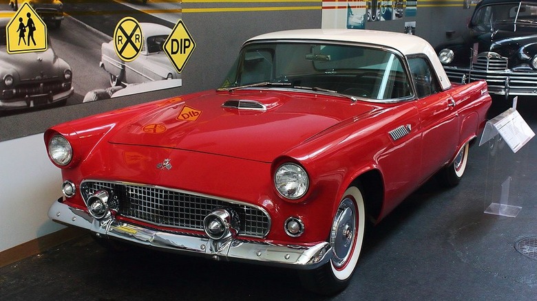 1955 Ford Thunderbird on display