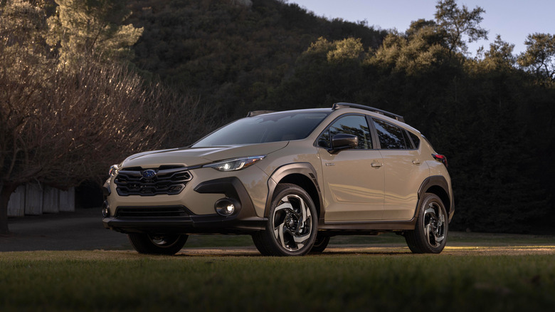 A side on shot of a 2026 Subaru Crosstrek Hybrid