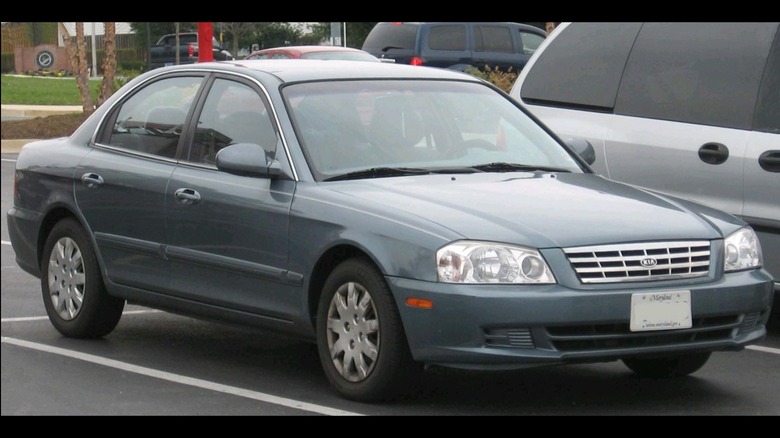 Kia Optima in parking lot