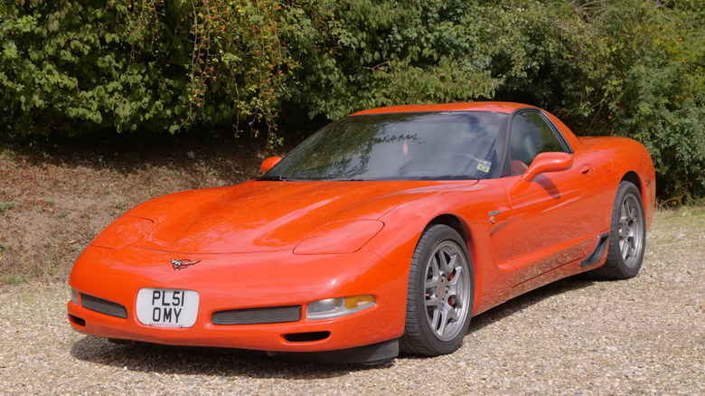 A side on shot of a 2002 Chevrolet Corvette