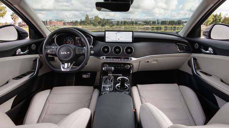 Kia Stinger interior in white