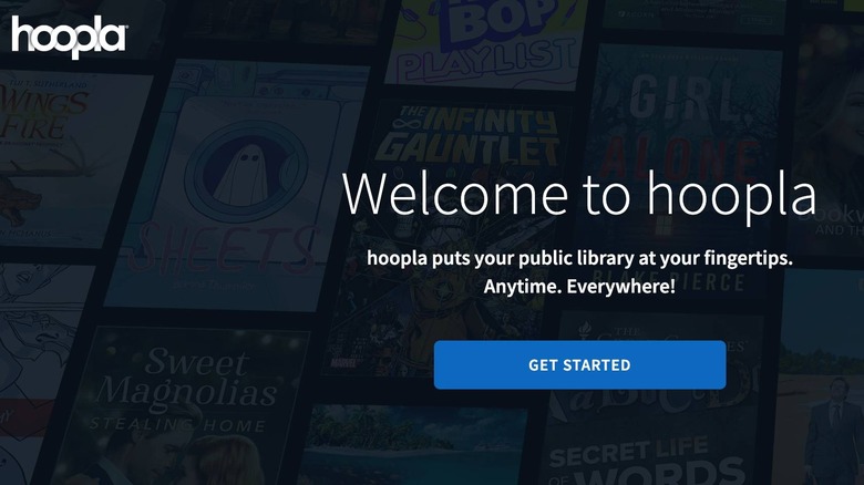 Hoopla homepage