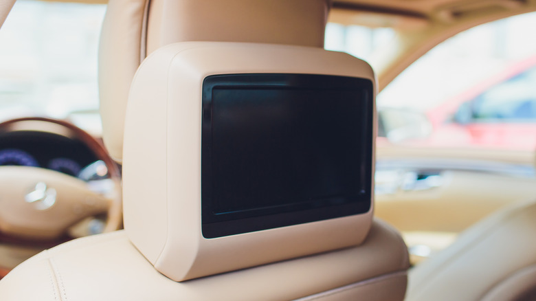 Rear car seat dvd player television screen
