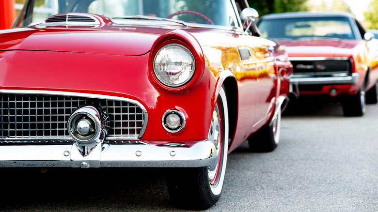 vintage car chrome bumper