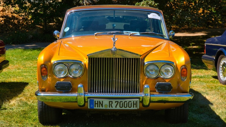 yellow Rolls Royce Silver Shadow