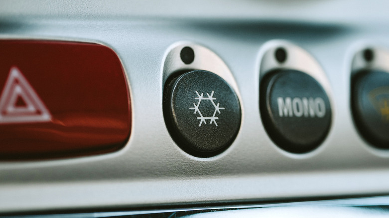 Snowflake button closeup