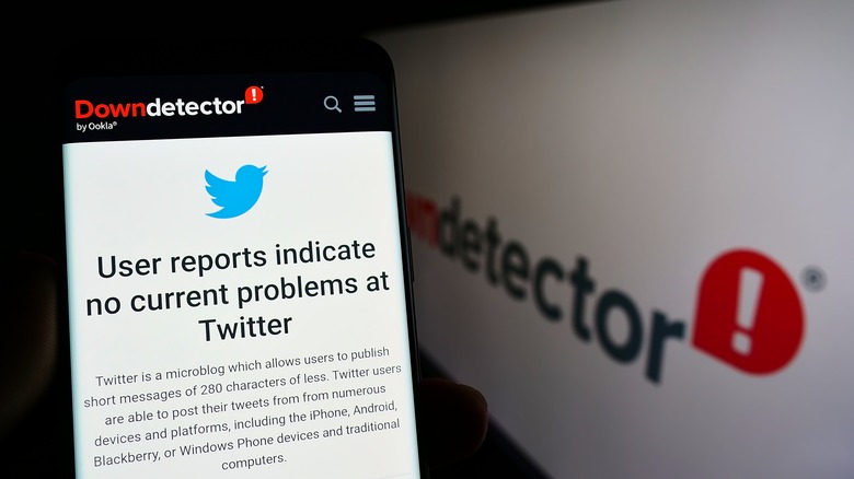 Downdetector checking Twitter status