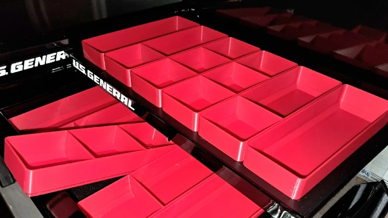 3D-printed optimized storage bins for the Harbor Freight Mini Toolbox